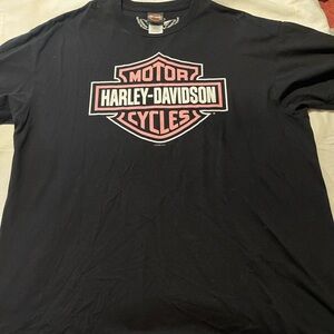 Harley-Davidson Black Tee with Pink Logo